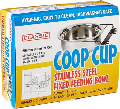 CLASSIC Pet Products Steel Bolt Clamp Coop Cup, 1900 ml