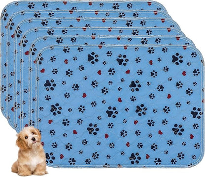 Washable Pee Pads for Dogs,6 Pack Large 18"x24" Super Absorbent Reusable Puppy Pads,Non-Slip 100% Waterproof Dog Pee Pads,Pet Training Pads for Couch, Crate,Potty Training,Floor