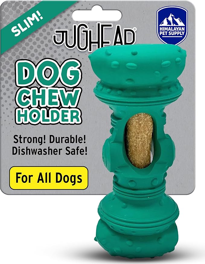 Himalayan Jughead Slim Dog Chew Holder - Holds Chews & Treats for Dogs, Slows Down Fast Chewers for Long Lasting Chews - for Himalayan YUM and Churro Treats, and Veggie Treats Like Apples & Carrots