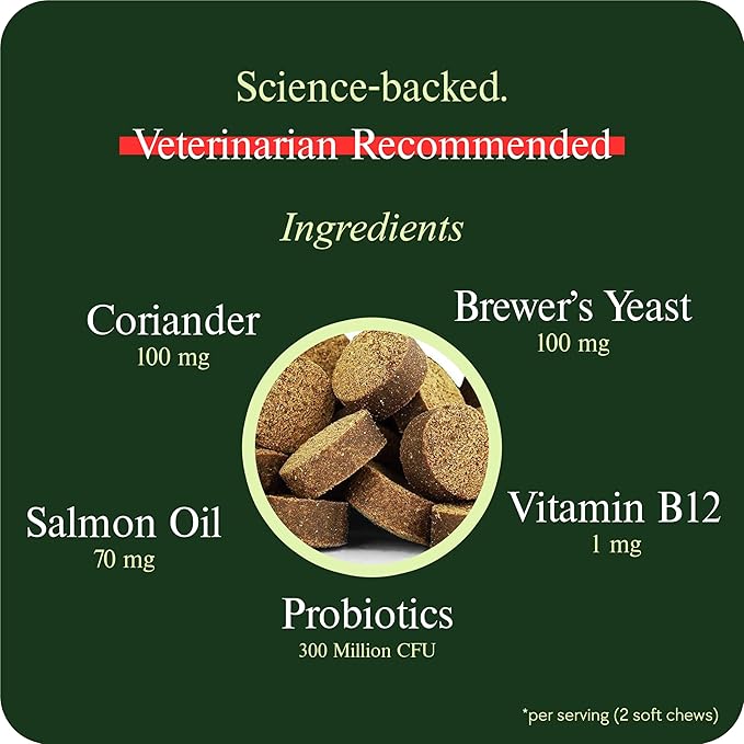 Chewable Flea and Tick Prevention for Dogs - 120 Chews (Beef) - Vet-Recommended Natural Supplement - Made in USA - Oral Dog Flea and Tick Treatment Treats for All Breeds & Sizes - VetGrade™