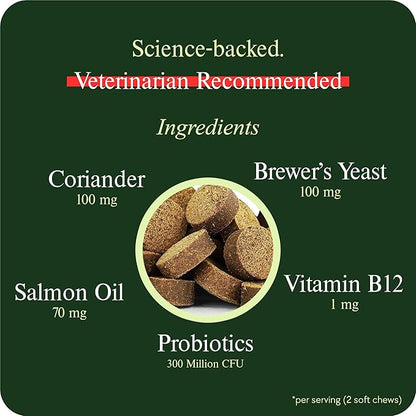 Chewable Flea and Tick Prevention for Dogs - 120 Chews (Beef) - Vet-Recommended Natural Supplement - Made in USA - Oral Dog Flea and Tick Treatment Treats for All Breeds & Sizes - VetGrade™