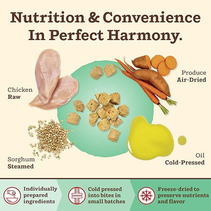 Primal Kibble in The Raw, Freeze Dried Dog Food, Chicken, Scoop & Serve, Made with Raw Protein, Whole Ingredient Nutrition, Crafted in The USA, Dry Dog Food 9 lb Bag