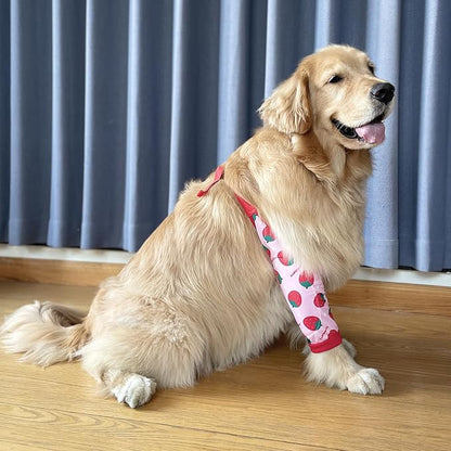 HDKUW Dog Elbow Protector, Dog Front Leg Recovery Sleeve for Prevent Licking Wound, Elbow Sleeves with Mesh Pad for Medium Large Dogs