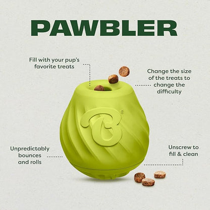 Benebone 3-Pack Ball/Bone Medium/Pawbler Rubber Pet Toys