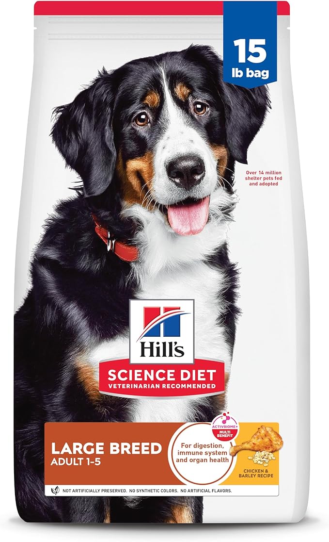 Hill's Science Diet Adult 1-5 Large Breed Dry Dog Food, Chicken & Barley, 15 lb. Bag