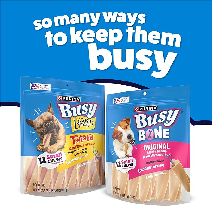 Purina Busy Made in USA Facilities Small Breed Dog Bones, Mini - 20 ct. Pouch