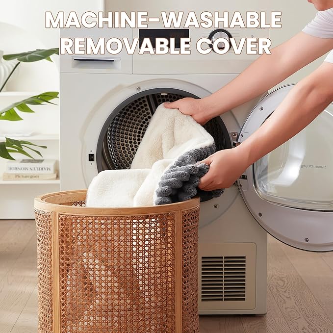 36 inches Donut Dog Bed for Large Dogs - Calming Round Pet Bed with Removable Cover,Washable Milk Plush Faux Fur, Fits Pets up to 80 lbs(Charcoal,Large)