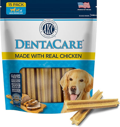 American Kennel Club Dentacare Smoked Flavor Dog Treats, Good for Dog Dental Health, for Large Dog Breeds, 15 Count