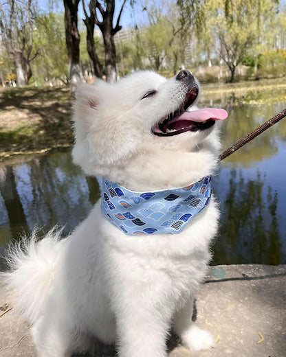Hosiwei Dog Cooling Collar with Ice Packs - Adjustable Pet Cooling Bandana for Summer, Reusable & Freezable Neck Wrap Scarf for Dogs - Hot Weather Chill Out Accessory