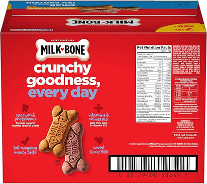 Milk-Bone Peanut Butter Flavor Naturally & Artificially Flavored Dog Biscuits - Crunchy Dog Treats - 7 Pounds (Packaging Design May Vary)