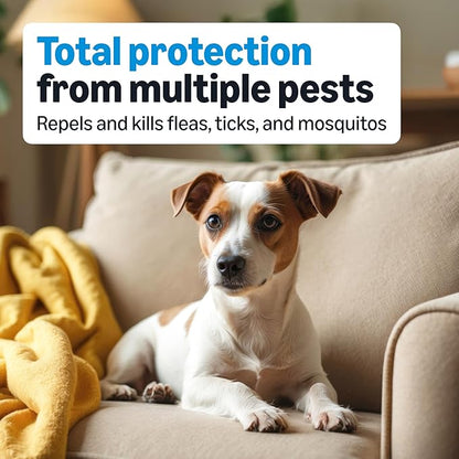Amazon Basics Preventative Flea, Tick & Mosquito Topical Treatment for Medium Dogs (11-20 pounds), 6 Count, Packaging May Vary