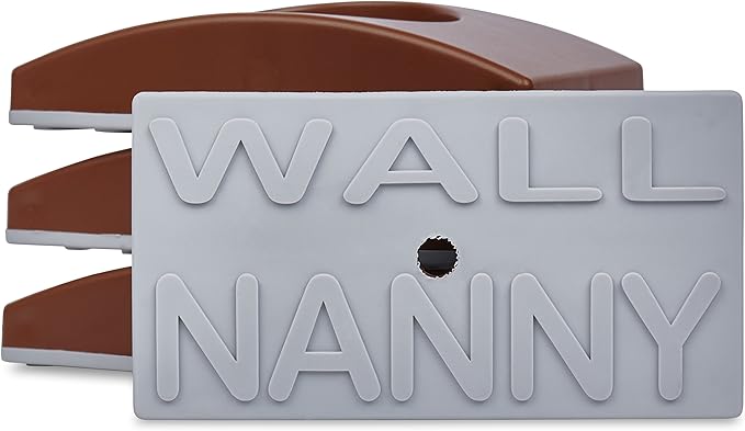 Wall Nanny - Baby Gate Wall Protector (Made in USA) Protects Walls and Doorways from Pet Gates - for Pressure Mounted Indoor Safety Baby Gates - Brown