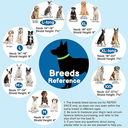 BARKLESS Dog Donut Collar, 2-in-1 Inflatable Dog Collars for After Surgery to Stop Licking Wounds, Patented Protective Donut Cone with High Shield for Large Pets (Grey, L)