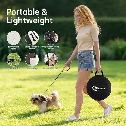 Dog Playpen,Cat Pet Puppy Pen,Portable Playpens for Dogs Indoor Outdoor Travel Camping Use,Foldable Dog Kennel Tent Crate for Rabbit Small Animals with Carrying Case (Brown, Small)