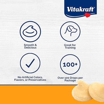 Vitakraft Drops Dog Treats with Yogurt - Bite-Sized Yogurt Training Treats for Dogs - Small Dog Treats