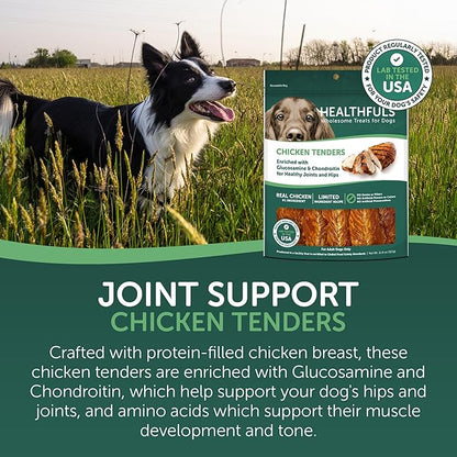 HEALTHFULS Chicken Tenders Dog Treats with Glucosamine & Chondroitin, 11oz (Pack of 3)
