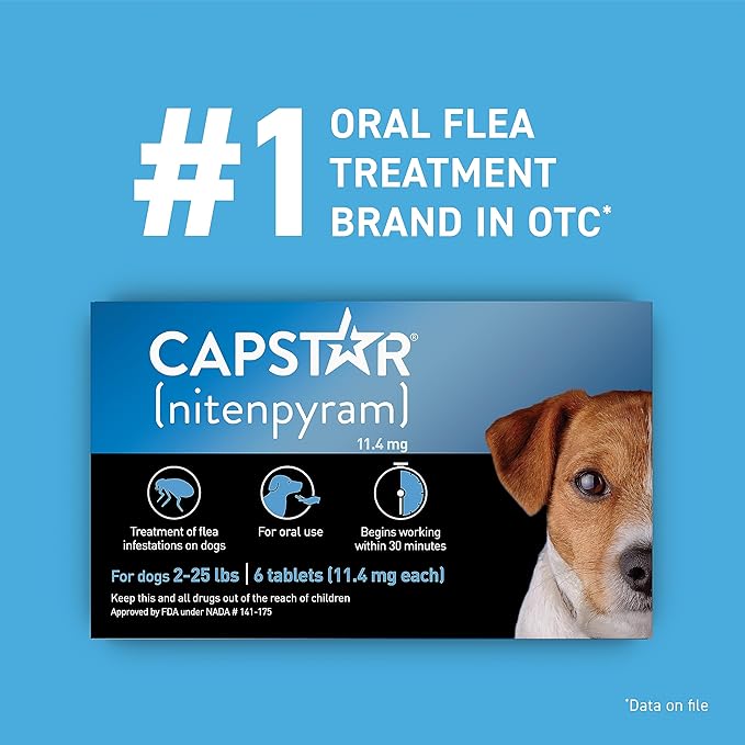 ADVECTA Flea and Tick Prevention for Small Dogs 4-10 lbs (2 Doses) + CAPSTAR Flea Treatment for Dogs 2-25 lbs (6 Doses) Bundle
