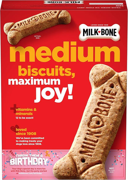 Milk-Bone Dog Treats for Medium Dogs, 24 Ounce | Pack of 2 | Crunchy | Helps Clean Teeth