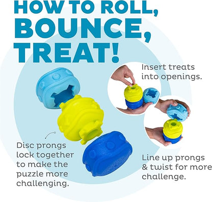 Outward Hound Treat Locking Discs Dog Treat Dispenser Puzzle Toy