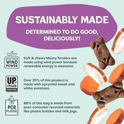 Shameless Pets Soft & Chewy Dog Treats, Talk'n Turkey Meaty Tenders, 8oz – Real Turkey is 1st Ingredient – Grain Free, No Corn or Soy – Digestive Support – for Small, Medium & Large Dogs