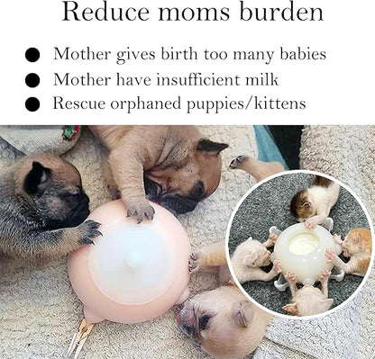 Doggiema Puppy Milk Feeder Nursing Station feeders for Multiple Puppies Milk replacer Dongdong pet (S Size Mini Puppy)