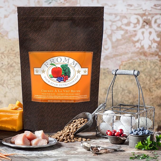 Fromm Four-Star Nutritionals Chicken A La Veg Dog Food - Premium Dry Dog Food - Chicken Recipe - 4 lb