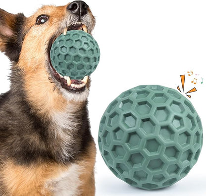 Tough Dog Chew Toys for Aggressive Chewers, Indestructible Dog Balls for Aggressive Chewers, Squeaky Balls for Dogs, Squeaky Toys for Large Dogs, Funny Heavy Duty Ball