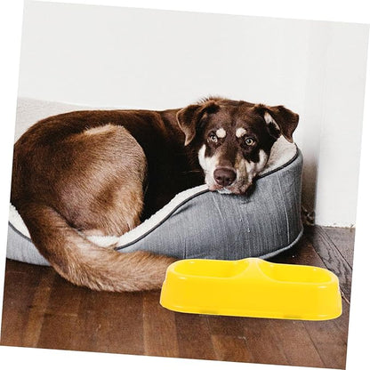 Practical Double-Design Pet Bowl Dog Feeder Dog Food Container for Indoor Outdoor
