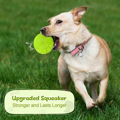 Indestructible Squeaky Dog Balls for Aggressive Chewers, Interactive Dog Toys to Keep Them Busy, Dog Chew Toys for Aggressive Chewers, Rubber Squeaky Balls for Dogs to Relieves Anxiety