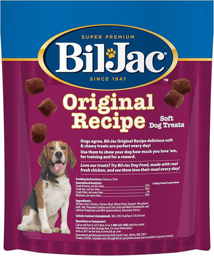 Bil-Jac Original Recipe Soft Training Treats for Dogs, Made with Real Chicken Liver, Resealable Double Zipper Pouch 20oz (2-Pack)