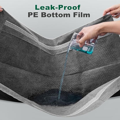 MIZOK Pee Pads for Dogs Charcoal, 28"x30" Large Wee Wee Pads for Dogs, Superior Odor Protection, Super Absorbent & Leak-Proof, Puppy Pads with Adhesive Tabs, Thick & Heavy (40 Counts)
