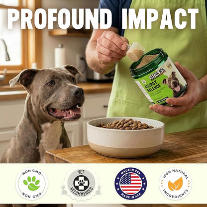 Better Dog Supplements Allergy Balance by Cesar Millan – Natural Allergy Support Powder for Dogs – Seasonal Allergies, Itching & Occasional Allergy Relief with Herbal Ingredients – 4oz (60-Day Supply)