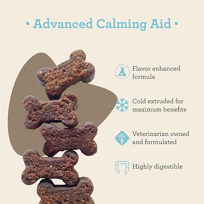 Dr. Joseph's VetPro Complete Advanced Calming Aid Dog Chew Treats, 60 Count, Support for Nervous Dogs, Enhanced with Organic Hemp Seed Oil, Veterinarian Formulated