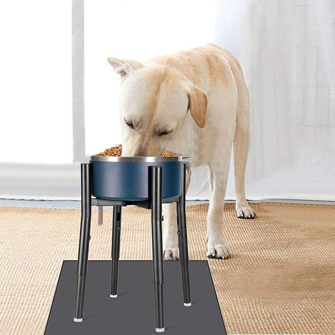 PROERR Dog Bowl Stand,Adjustable Tall Dog Food and Water Bowl Stand 8-12" Width 4 Heights,Durable Metal Elevated Dogs Bowl Holder for Medium and Large Dogs (Adjustable Wide 8-12" Heights 16")