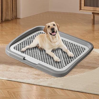Dog Toilet Training, Toilet Puppy Pad Holder, Non-Slip, with Column, Dog Pee Holder, Training Pad for, Home, Dorm, Gray