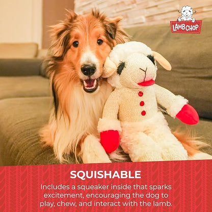 Multipet Lamb Chop Dog Plush Toy - Squeaky Toy for All Dogs - Extra Soft Plush - Stuffed Animal for Cuddling & Playing - Jumbo (24", Cream)