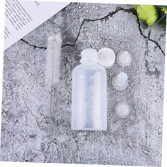 GALPADA 6Pcs Pet Nursing Bottle for Dog and Cat Feeding Includes Cleaning Brush Practical and Easy to Use for Pets Puppy Milk Feeder