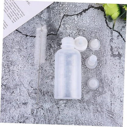 GALPADA 6Pcs Pet Nursing Bottle for Dog and Cat Feeding Includes Cleaning Brush Practical and Easy to Use for Pets Puppy Milk Feeder