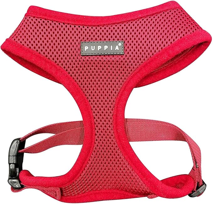 Puppia Soft Dog Harness, Wine, Medium (PDCF-AC30-WN-M)