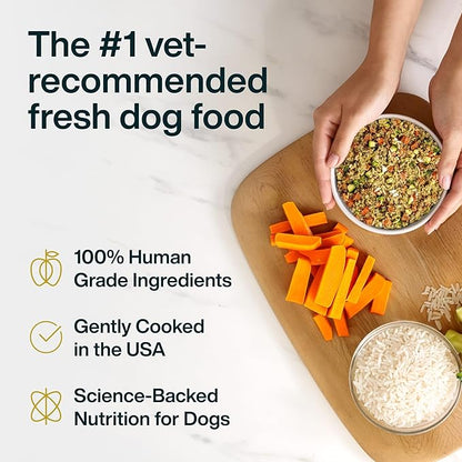 JustFoodForDogs Vet RX Pantry Fresh Prescription Dog Food, Human Grade, Vet Recommended Fresh Pet Meal, Limited Ingredient, Prescription Diet, Hepatic Support Low Protein, 12.5oz- 12 Pack