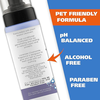 Wahl USA Pet Friendly Waterless No Rinse Shampoo for Animals – Lavender & Chamomile Scented - Cleaning,Conditioning,Detangling,& Moisturizing Shampoo for Dogs – 7.1 Oz - Model 820014A,(Pack of 2)