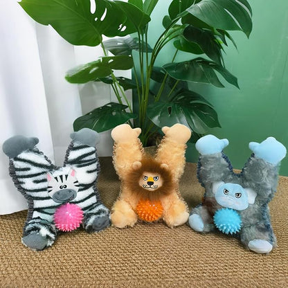 Brown Orangutan Plush Spiky Squeaky Dog Toy for Chewers Puppy Teething Chew Toy Cute Soft Funny Durable Stuffed Animal Interactive Tough Dog Toy for Small Medium Large Dogs Toy Gift 22cm/8.66in