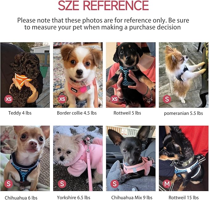 Dog Harness for Small Dogs and Leash Set, Honeycomb Grid, Reflective Lightweight Harness & Anti-Twist Pet Lead Multi Color, Size: XS-S-M. (S, Deep Purple)