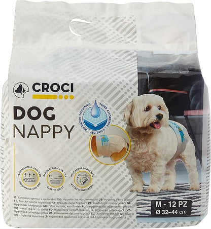 CROCI Dog Nappy, Medium, Pack of 12