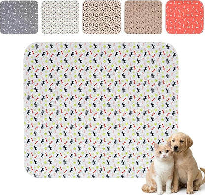 Puppy Pads with Pheromones,Forever Pad,Washable Pee Pads for Dogs,Reusable Pee Pads for Dogs,Waterproof and Leak-Proof,Non-Slip Base Training Pads Suitable for Home and Dog Crates(White,S)