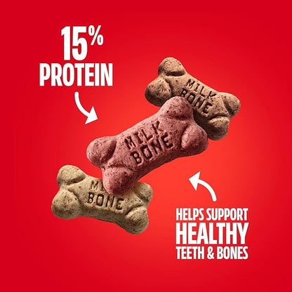Milk-Bone Flavor Snacks Mini’s Dog Biscuits, Flavored Crunchy Dog Treats, 36 Oz. Canister