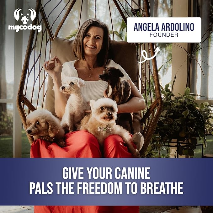 MycoDog Breathe - Respiratory Support Supplement for Dogs - Breathing Comfort & Airway Health - French Bulldogs, Pugs, & Flat-Faced Breeds - Natural Mushroom and Ashwagandha Drops - 2 oz