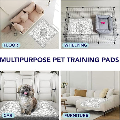 PUPIBOO Washable Pee Pads for Dogs & Cats - Super Absorbent Reusable Puppy Training