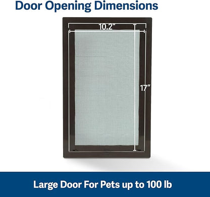 PetSafe Pet Screen Door - Heavy Duty, Tear- & Puncture-Resistant Dog & Cat Mesh Flap - Storm Door Compatible - Large - for Dogs & Cats up to 100 lb