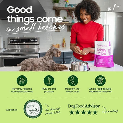 smallbatch Pets Freeze Dried Raw Dog Food, Lamb Recipe, 14 oz, Organic High Protein Dog Food, Grain Free, Made in the USA, Humanely Raised Meat, Single Protein, for Picky Eaters, Hydrate & Serve